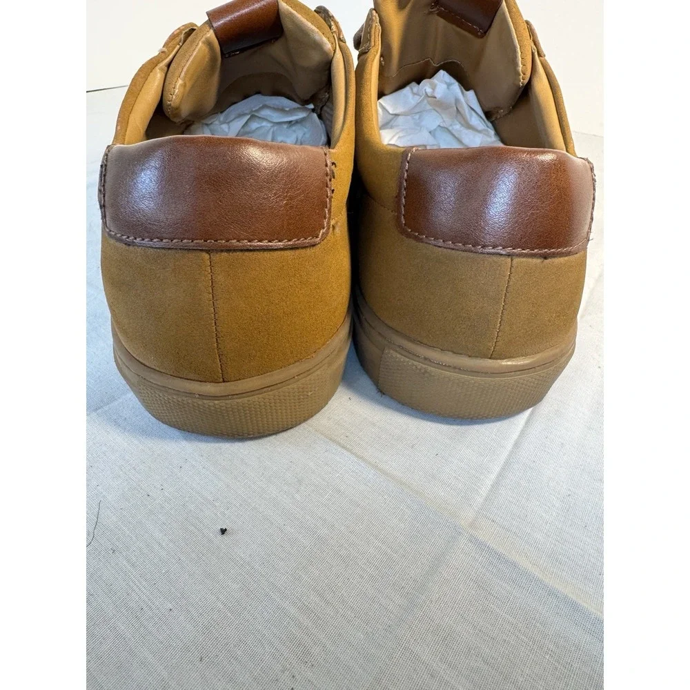 Goodfellow & Co. Khalil Casual Brown Faux Leather Lace Up Loafer Shoes 11